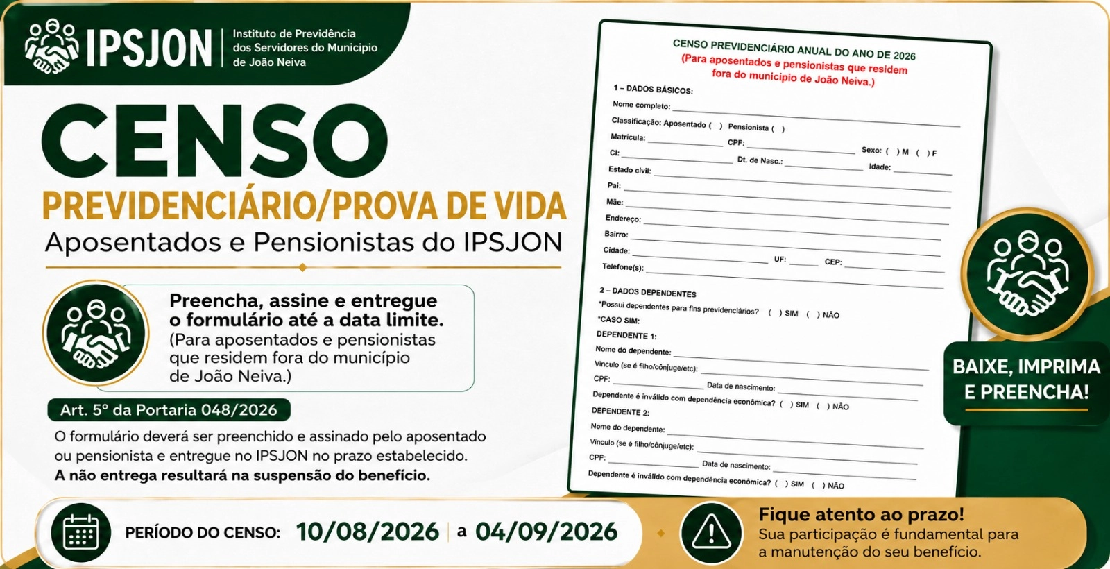 Censo Previdenciário 2026